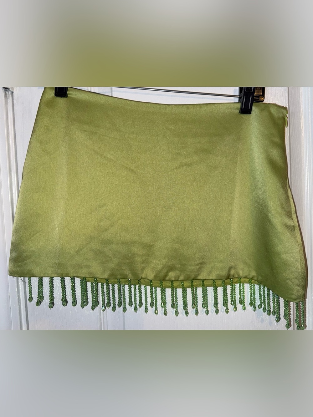 Peppermayo Bora Bora Beaded Mini Skirt Lime Green Size S - Picture 2 of 9